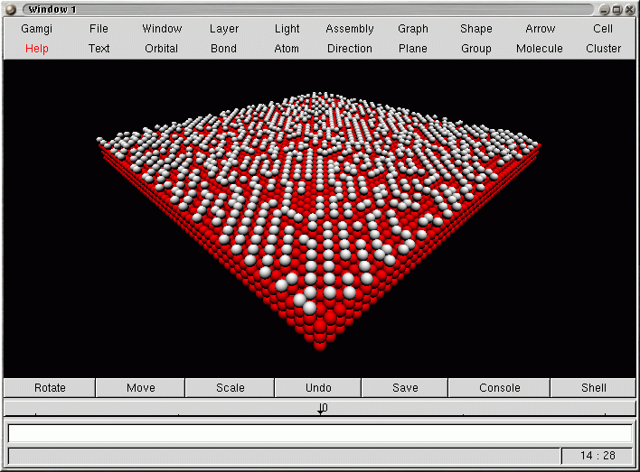 Image showing 8530 adatoms and substrate atoms