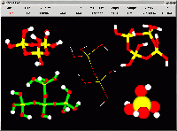 Image showing silica clusters represented with different styles
