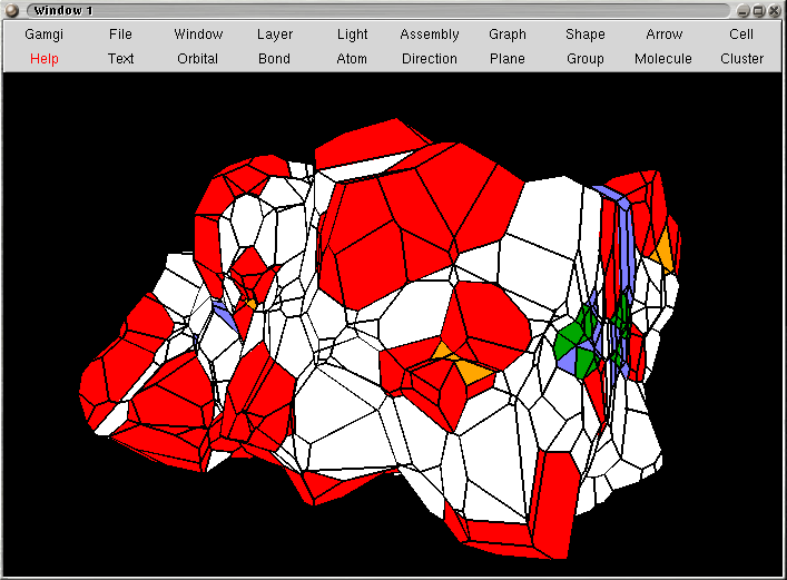Image showing Voronoi tesselation of DNA, with periodoc boundary conditions