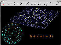 Image showing the reciprocal lattice and stereographic projection of a hR lattice