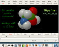 Image showing Glycine, NH2CH2COOH, the smallest proteine aminoacid