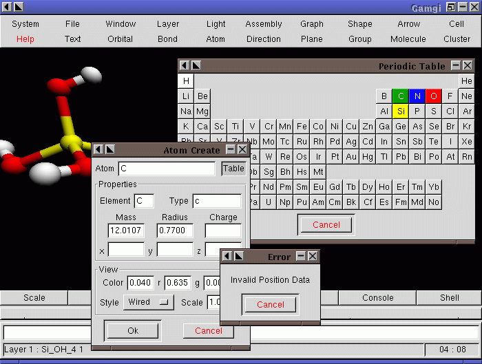 Image showing silica monomer with multiple windows